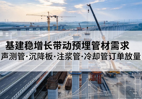 曲阳基建稳增长带动预埋监测管材需求，声测管、沉降板、注浆管订单持续放量